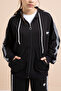 Black Lace Striped Cardigan Girl's 2-Piece Tracksuit Set 21242 - 7