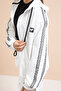 White Lace Striped Cardigan Girl's 2-Piece Tracksuit Set 21246 - 7