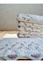 6 Pieces French Lace Earring Velvet Hand Towel 50X90 (2100Gr)