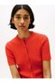 Women's Cotton Thin Knit Short Sleeve Crew Neck Orange Knitwear Ww0Ww45707Scx - 2