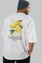 Lemon Back Printed White Oversize T-Shirt Men Women Cotton Crew Neck Tshirt - 7