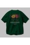 Passionflower Back Printed Green Oversize T-Shirt Men Women Cotton Crewneck Tshirt - 3