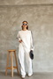 Striped Detail Oversized Wide-Leg Modal Fabric Tracksuit Set - 3