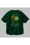 Kiwi Back Printed Green Oversize T-Shirt Men Women Cotton Crew Neck Tshirt - 3