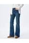 Copy - Women's High Waist Beige Jeans Casual Beige Denim Pants Palazzo Julia - 4