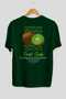 Kiwi Back Printed Green Oversize T-Shirt Men Women Cotton Crew Neck Tshirt