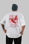 Pepper Back Printed White Oversize T-Shirt Men Women Cotton Crew Neck Tshirt - 2