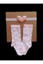 Baby Girl Heart Object Hair Band and Knee Socks Set Baby Girl Pink Heart Socks