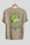 Pear Back Printed Beige Oversize T-Shirt Men Women Cotton Crew Neck Tshirt