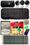 A3 Ring Binder Sketchbook Spiral Roller Pen Holder Black 24 Compartments 24 Colors Gouache Graduated Pen Dough