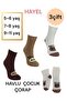 3 Pairs Panda Patterned Winter Thick Towel Girls Boys Unisex Children Socket Socks