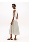 Women's Cotton Thin Knit Sleeveless Slim Fit White Knitwear Ww0Ww45706Ya8 - 3