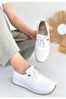 Tone White Skin Lace-Up Sneakers - 3