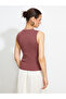 Gathered Women's Knitwear Undershirt with Window Detail - 8