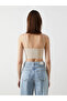 Xside V-Neck Plain Rope Strap Women's Crop Top - 4