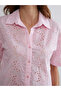 Lcw Vision Pink Openwork Brode Women's Shirt - 2