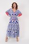 WOMEN'S SLEEVE EMBROIDERY DETAIL LONG DRESS - 2