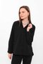 Women's Pocket Detailed Long Sleeve Basic Black Shirt