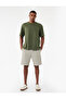 Textured Waist Lace-Up Bermuda Shorts with Pocket Detail