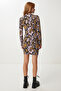 Patterned Mini Knitwear Dress Lub0170 Black Biscuit - 5