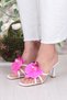 5131 Ares Orchid Fiyank Detailed Women's Slippers with Inch Heels - 2