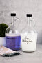 Set of 2 Glass Detergent Dispensers Liquid Detergent & Softener Glass Jar Storage Container Detergent Bottle 1500ml - 3