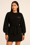 Women's Balloon Sleeve New Season Mini Dress Sweatshirt - 3