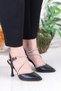 35691 Skin Piping Stone Heeled Evening Dress Shoes Women's Shoes - 3