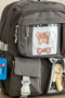 Gray Unisex Korean Style School Bag, Kawaii Primary School Backpack, 15 Lt, 40X30X15Cm - 5