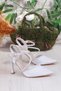 35691 Satin Piping Stone Heeled Evening Dress Shoes Women's Shoes - 5