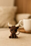 Knitted Patterned Reindeer Keychain – Hard Plastic, Bag Ornament & Charm, Animal Figured Accessory - 2