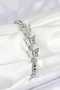 Brass Zircon Stone Butterfly Model Silver Color Women's Bracelet