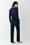 Women's Navy Blue Pajama Set - 4