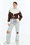 Women's Oversize Leather Coat Fur Jacket Niche Compact Design Casual Sports Look - 4