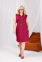 Plus Size Belt Detailed Cotton Lycra Dress - 5