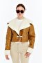 Women's Oversize Leather Coat Fur Jacket Niche Compact Design Casual Sports Look - 5