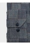 Men's Regular Fit Long Sleeve 100% Cotton Button Collar Single Pocket Plaid Smoked Shirt 3812F - 3