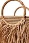 - Ayşe 4723 0939 Handmade Jute Rope Straw Look Bag with Wooden Handle and Tassel - Brown - 4