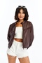 Women's Leather Jacket Niche Compact Design Coats Daily Use Zipper Judge Collar Stylish Jacket - 7