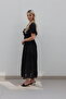 Kayley gold trim crochet maxi