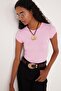 Women's Slim Fit Slim Fit Crew Neck Modal Fabric Pink Blouse