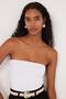 Women's Slim Fit Slim Fit Strapless White Body - 2