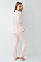 Women's Shirt Collar Pigment Printed Winter Regular Fit Pink Shirt Pajama Set Ar3418-S-V1 - 4