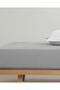 Flat Cotton Single Fitted Sheet Pebble 100X200 cm (4.08.2025)