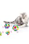 Multi-Colored Cat Ball Self-Sounding Pet Play Plush Fun Activity Toy - 2