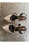 Gray Outer Material Shiny Band Thick and Low Heel Women's Shoes - 2