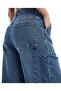 Faded Carpenter Jeans with Drawstring Waist - 3