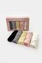 Set of 5 Boxed Women's Bikini Panties with Transparent Tulle Detail