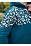 Petrol Green Printed Hooded Men's Sweatshirt E7160 - 3