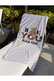 Special Design Teddy Bear Patterned Quick Dry 75X150 cm Beach Towel – Printed - 3